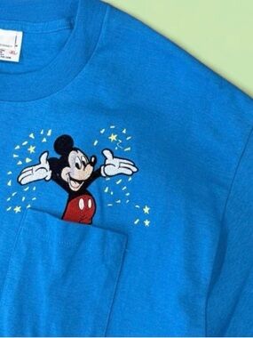 Vintage Mickey Mouse Embroidered Pocket Tee